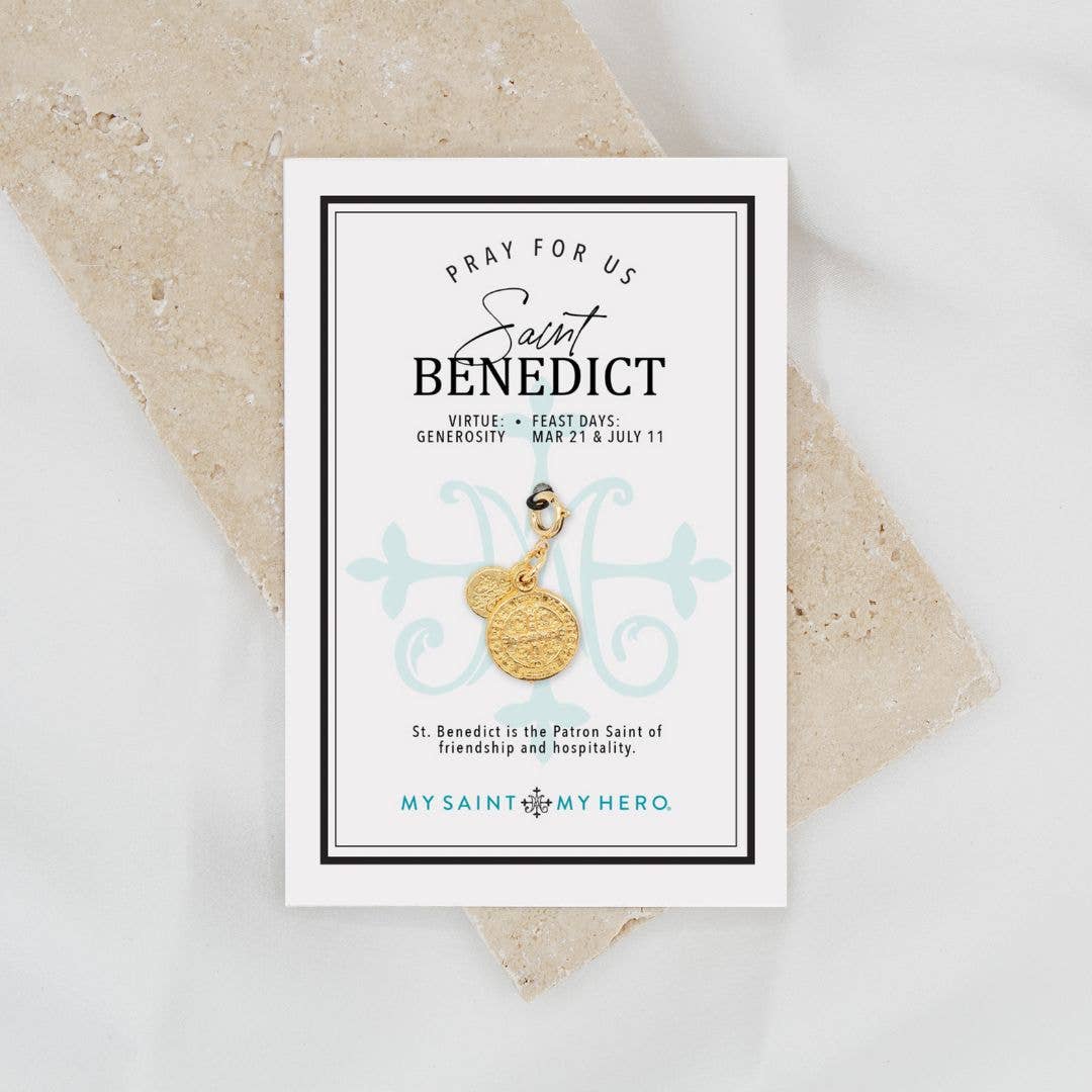St. Benedict Charm - Medium, Gold