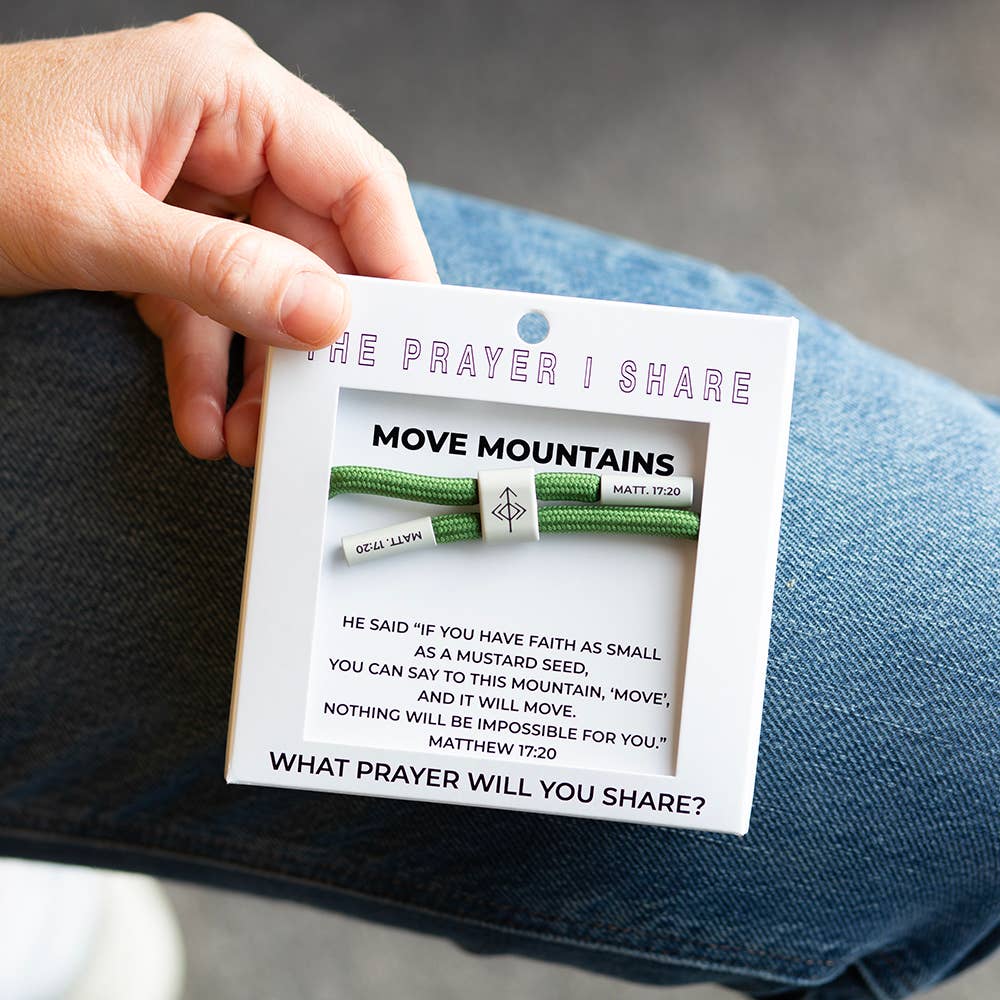 MOVE MOUNTAINS Bracelet, Christian Cord Bracelet