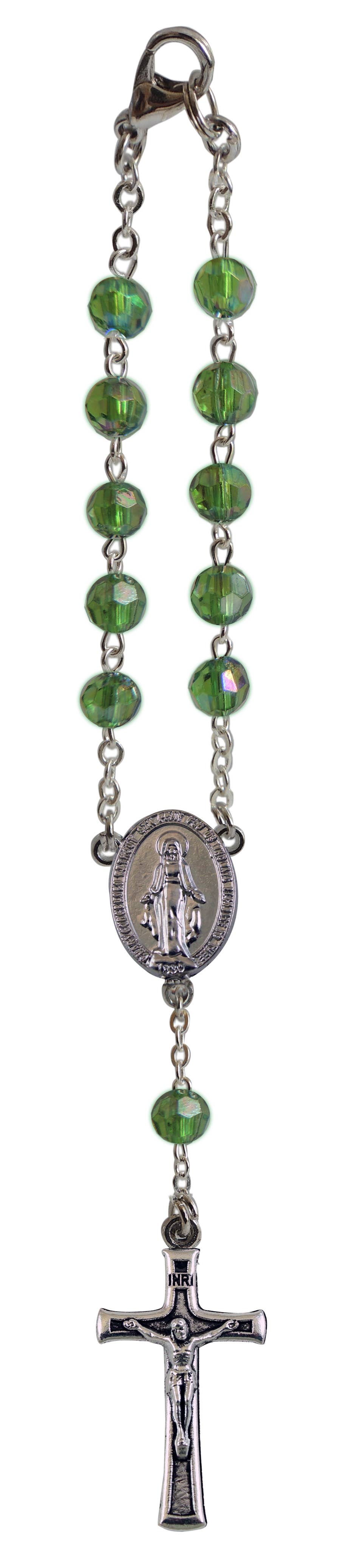 Emerald Bead Car Rosary