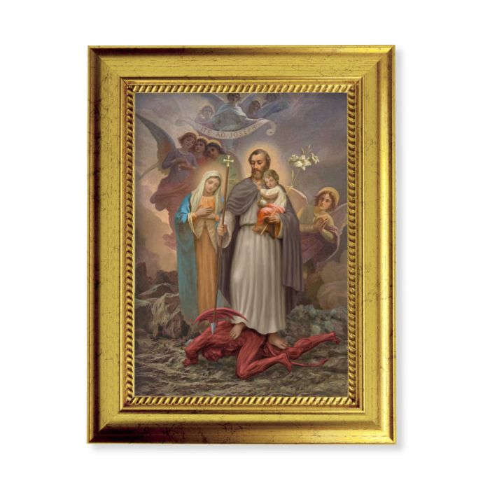 5" X 7" St. Joseph "Terror of Demons" Textured Art