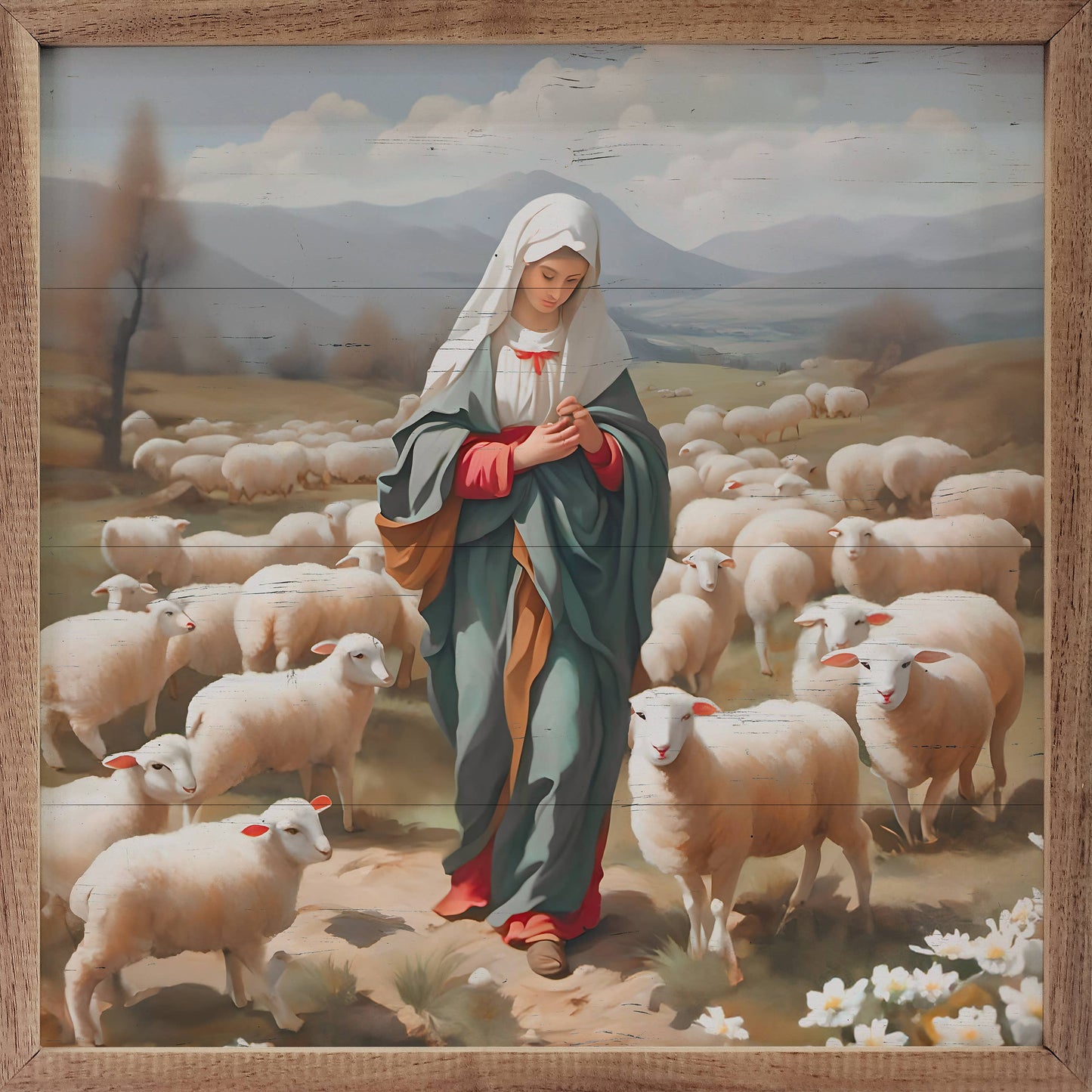 Mary With Sheep