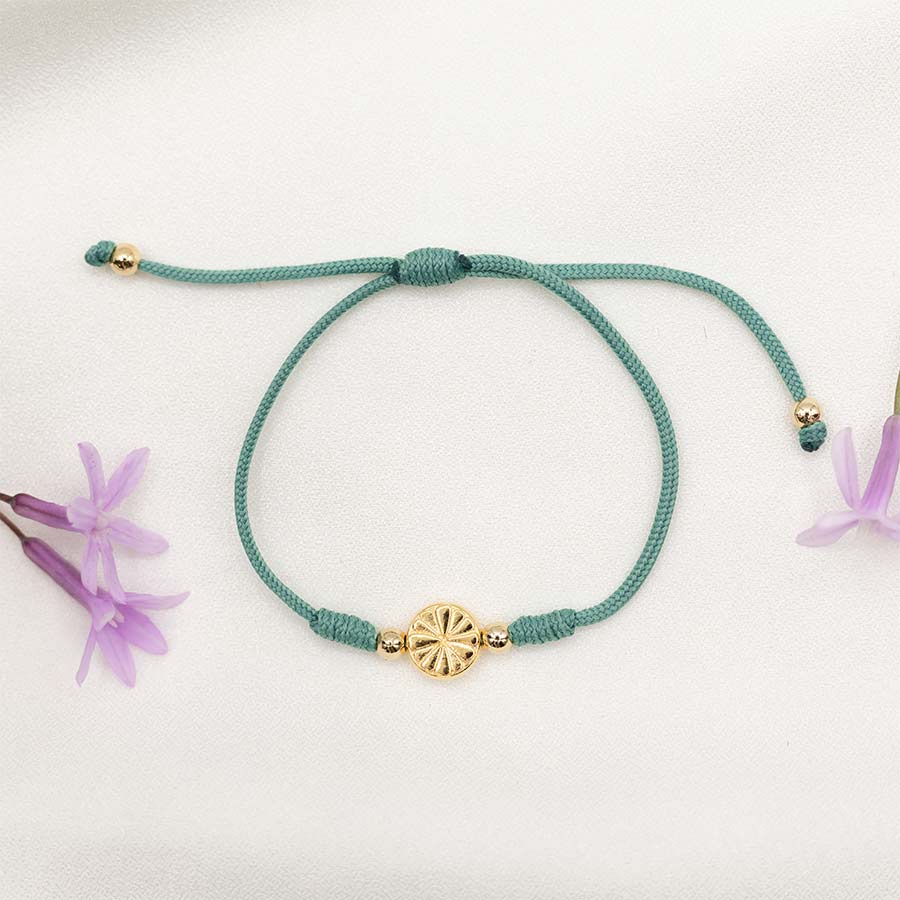 Well Wishes Bracelet Gold - Teal