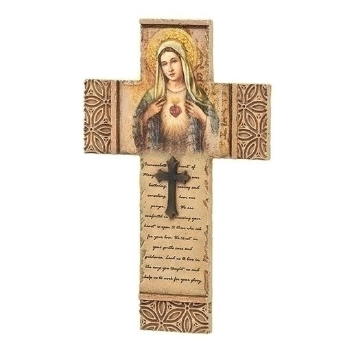 8"H IMMACULATE HEART SAINT CROSS