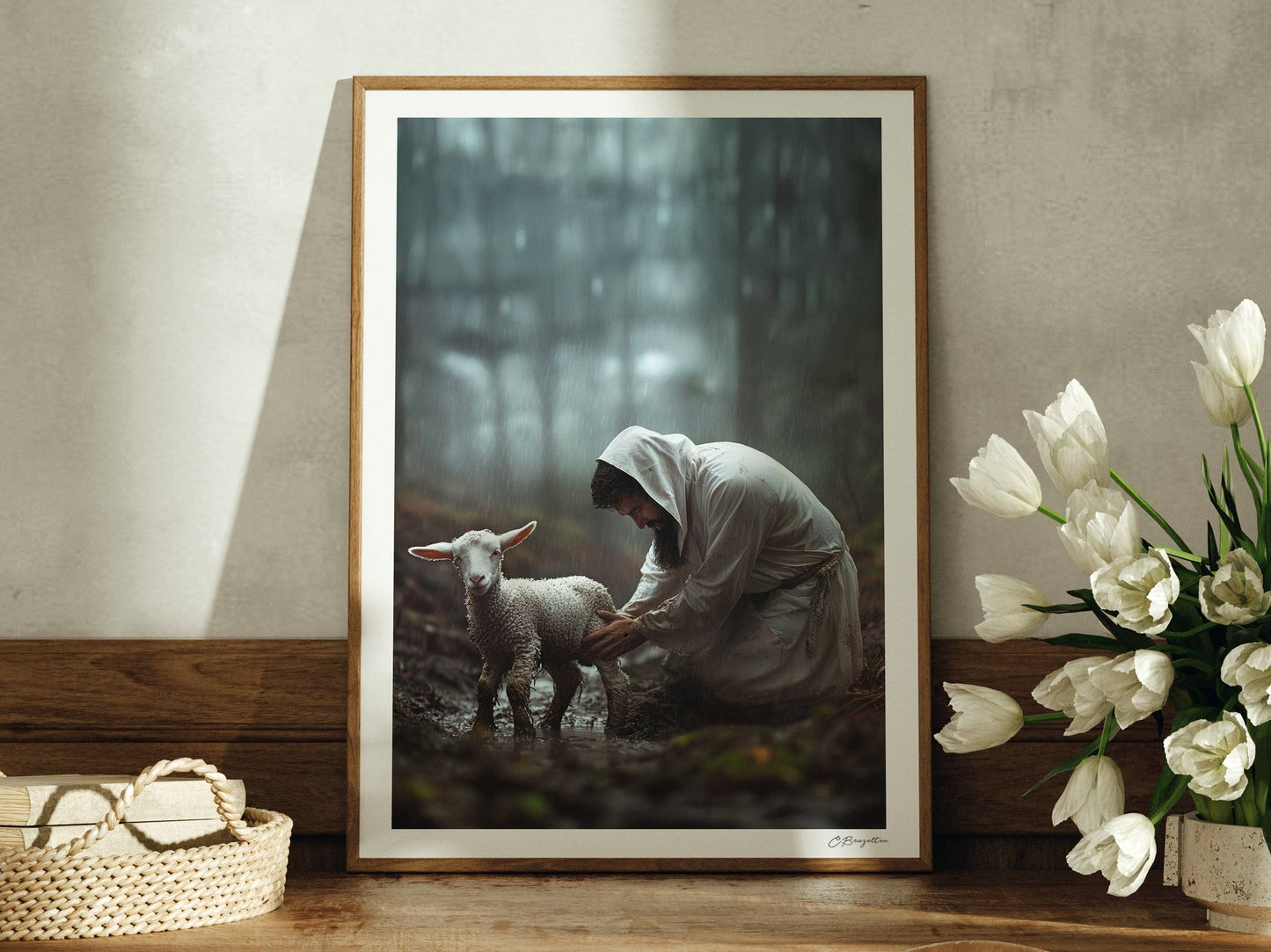 Rescued by Him | Signed Handmade Art Print