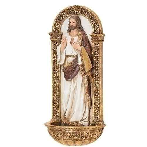7.25"H SACRED HEART OF JESUS WATER FONT