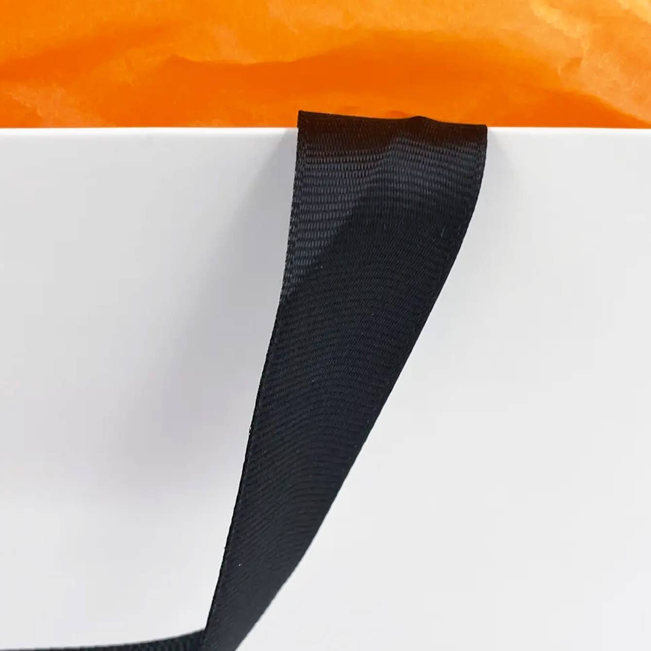 premium Threaded Rope White Gift Bag w/ free tissue