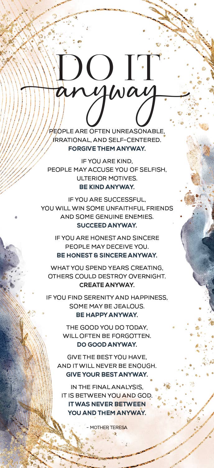 Do It Anyway - Heaven Sent Plaques 5.5X12 Wood Plaque