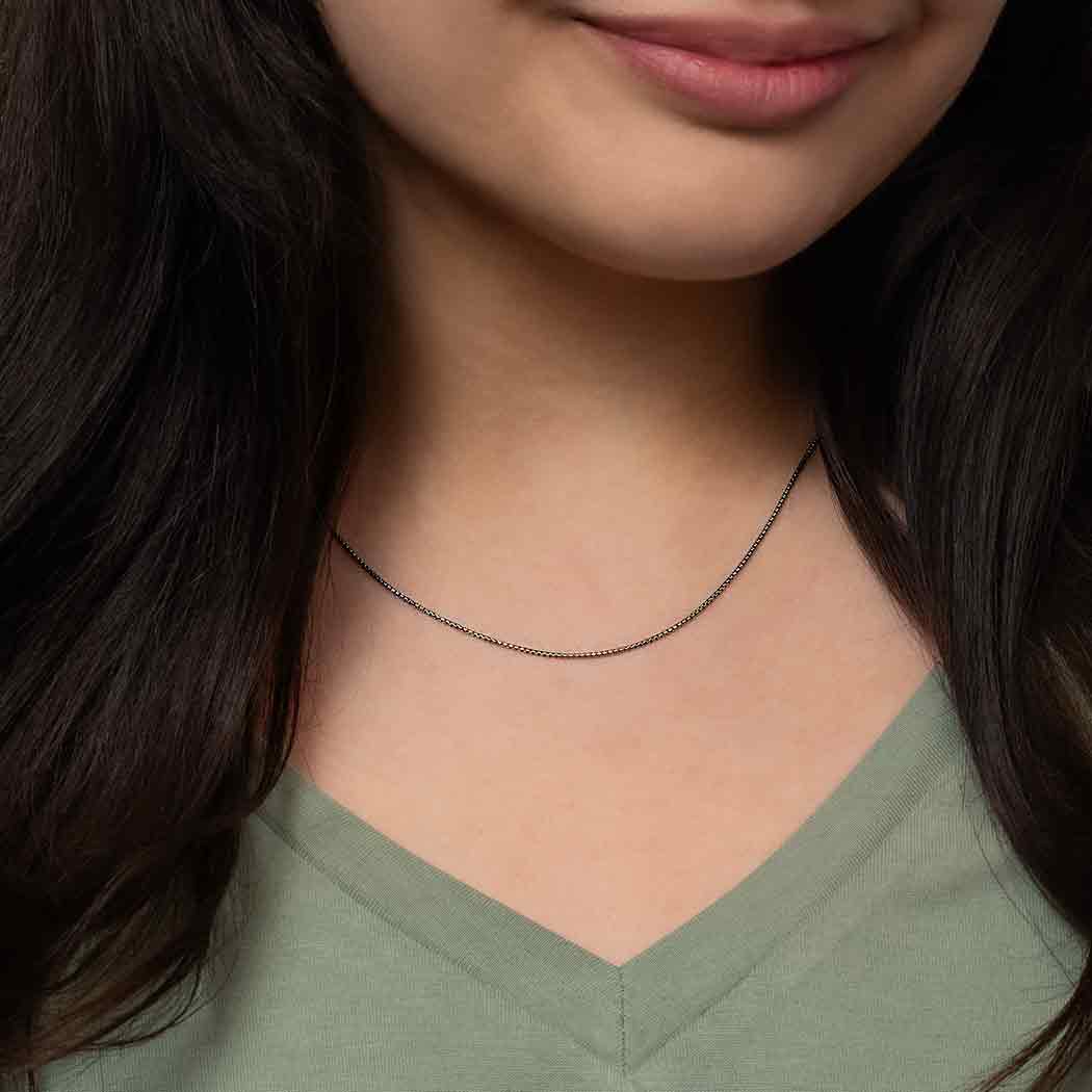 Sterling Silver Chain with Slide bead