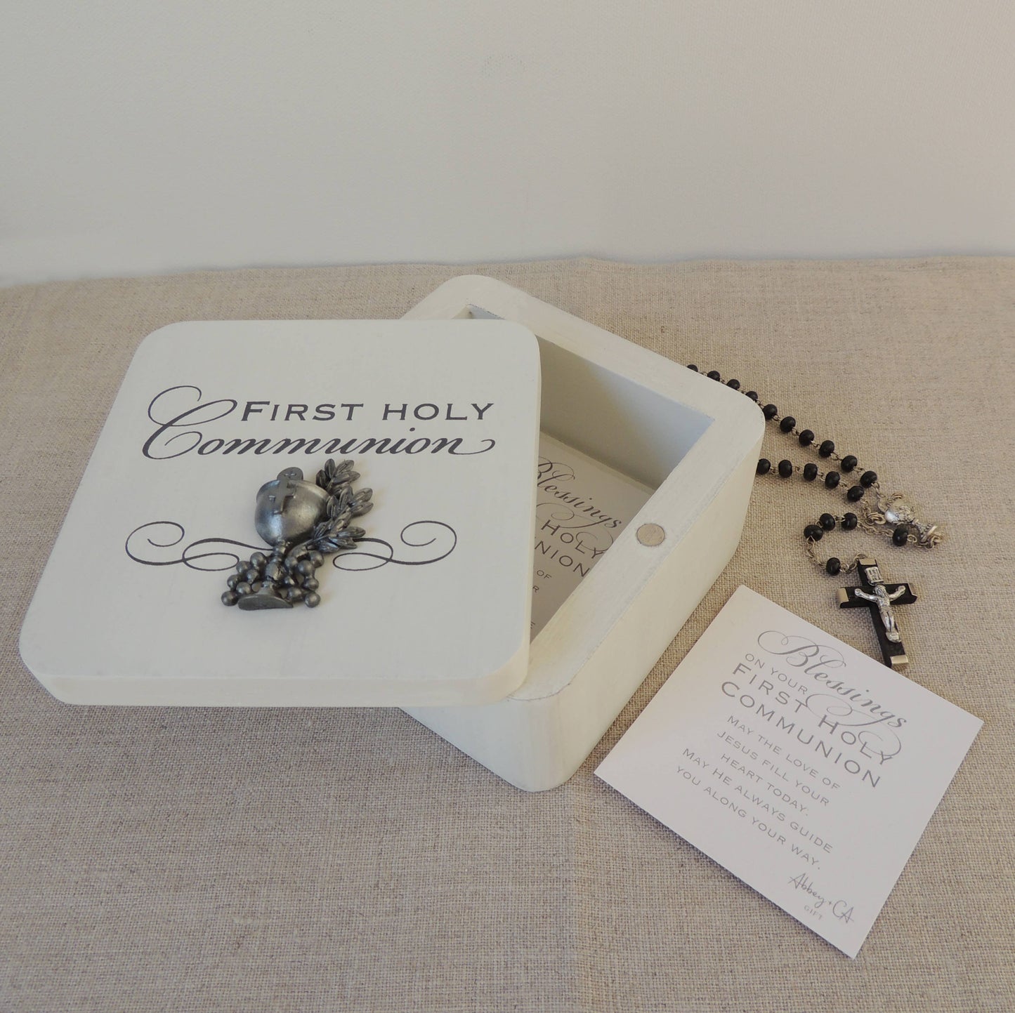 Communion White Keepsake Box