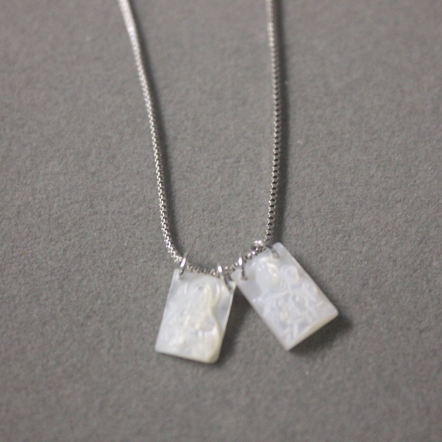 Scapular Necklace - Silver 16" chain