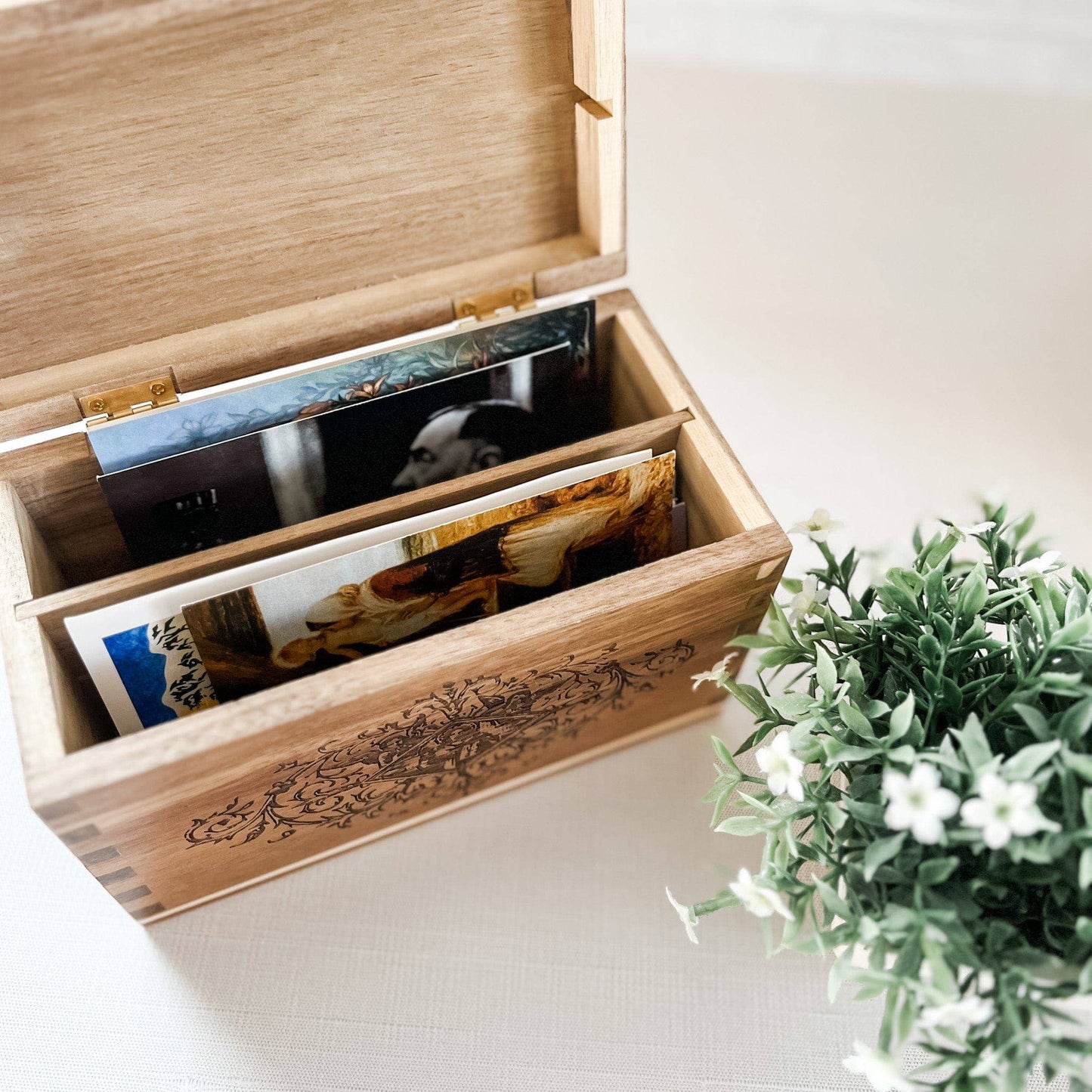 Wooden Prayer Card Box