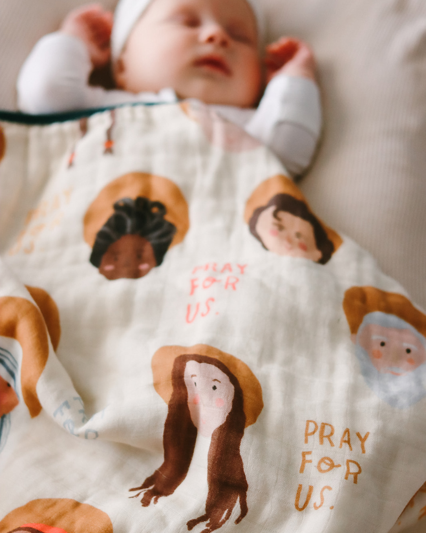 Saints Deluxe Muslin Baby Blanket Quilt