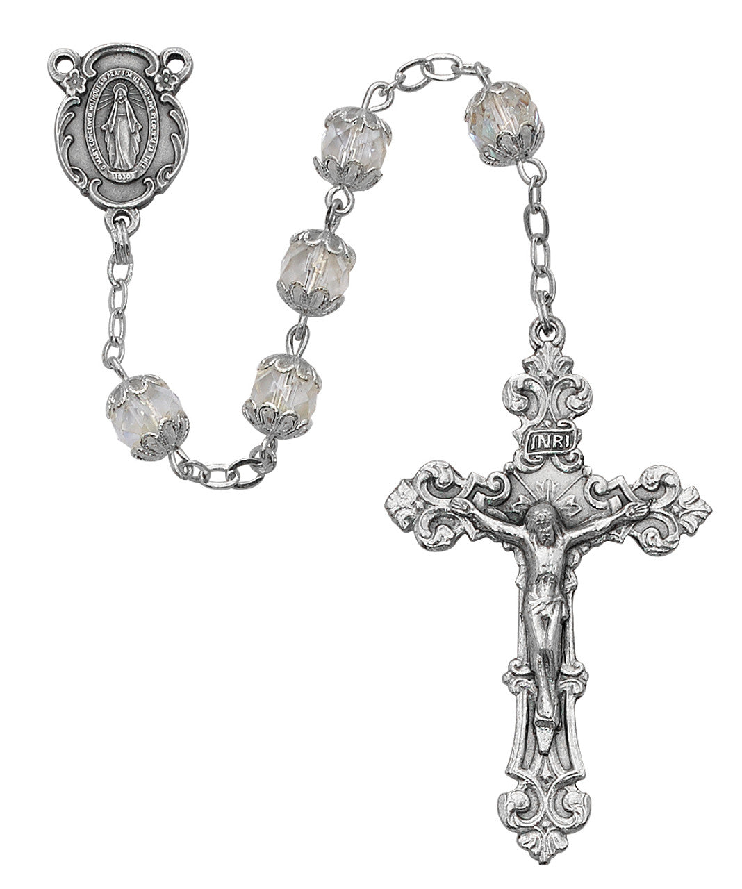 ROSARY - 7MM CRYSTAL CAPPED