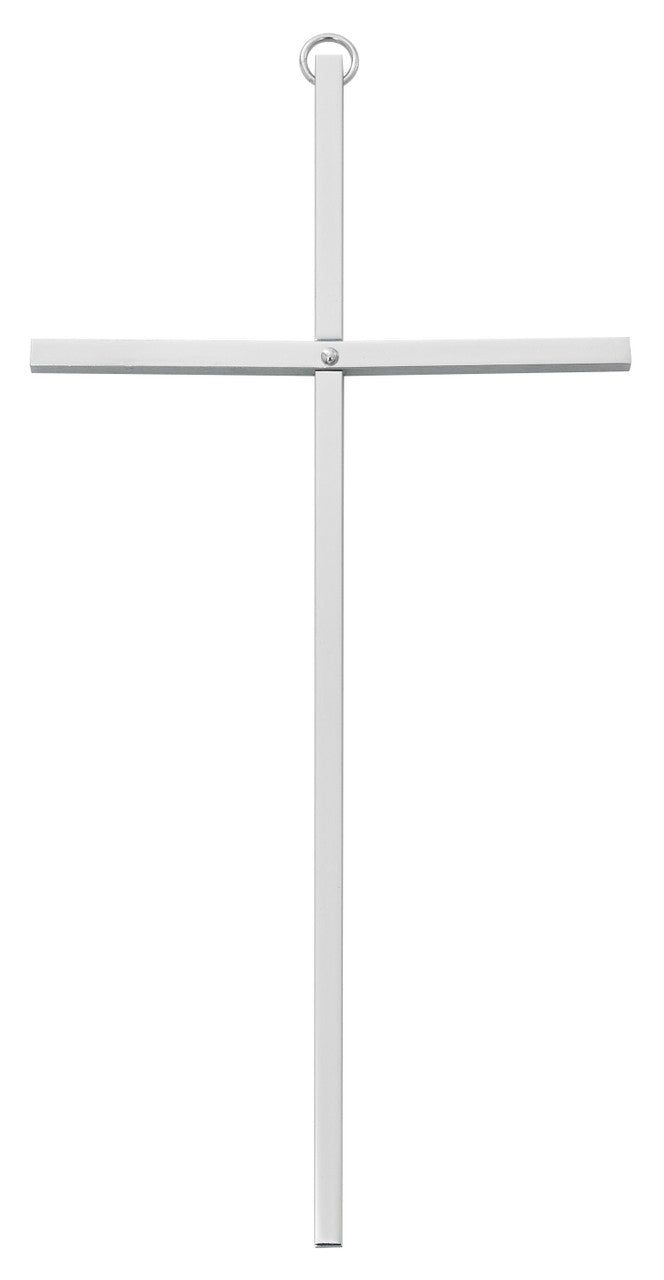 Plain Silver Cross 8"