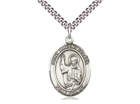 St Vincent Ferrer Oval Medal Necklace (Patron Series)