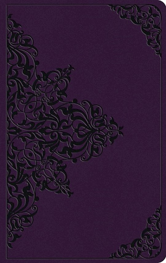 ESV Large Print Value Thinline Bible-Lavender Filigree Design TruTone