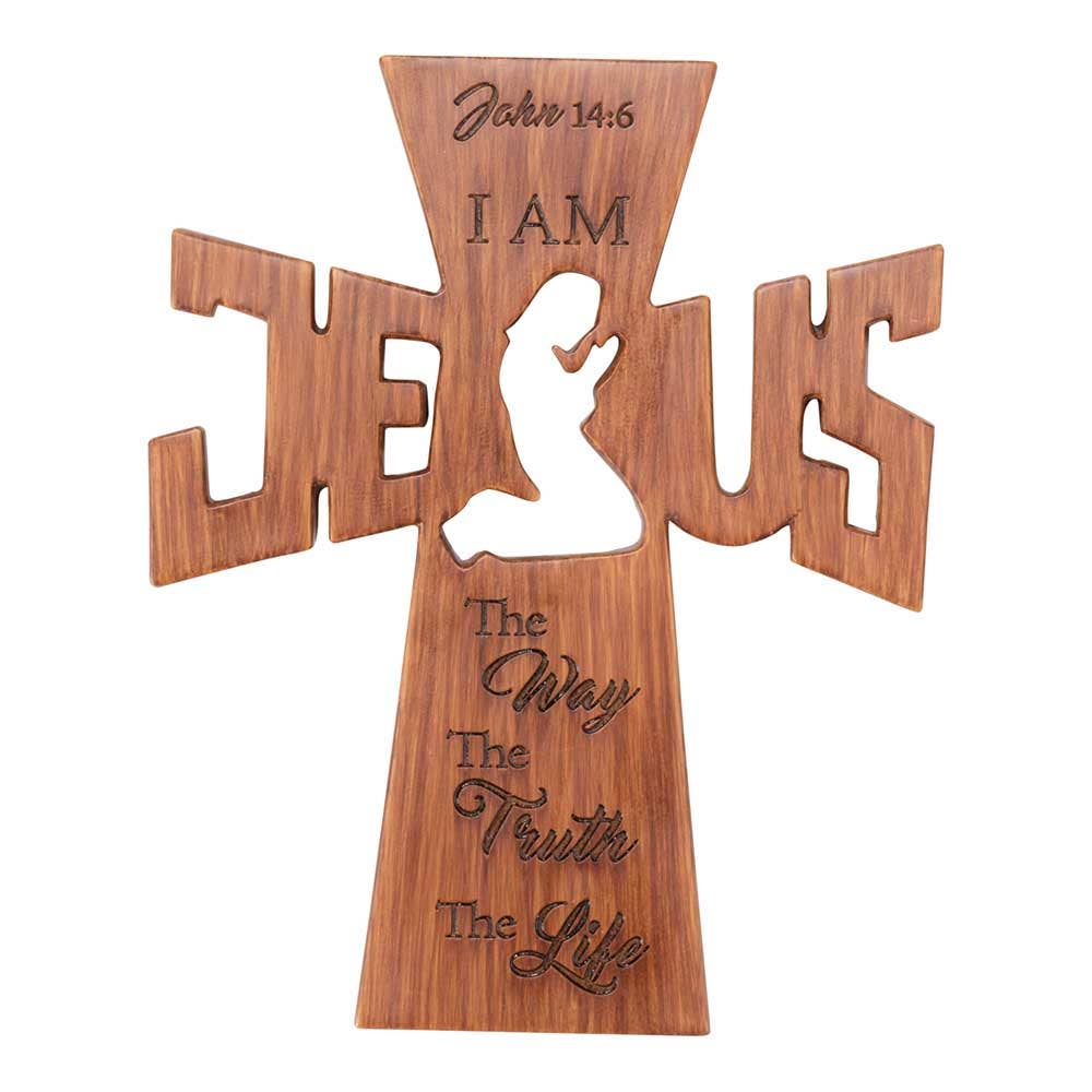 John 14:6 Wall Resin Cross