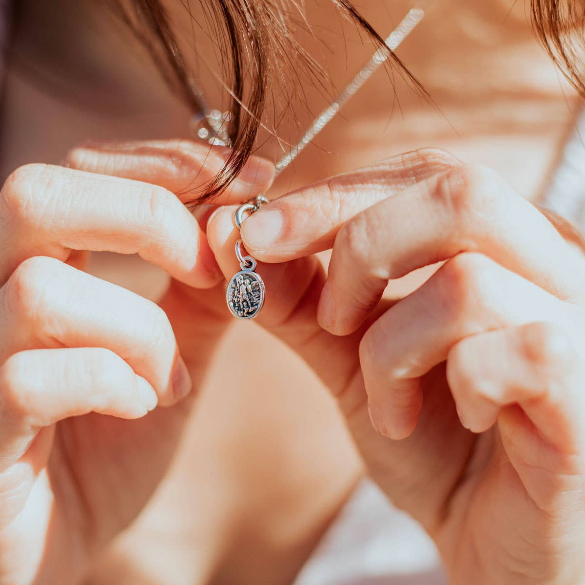 Crucifix Charm - Silver