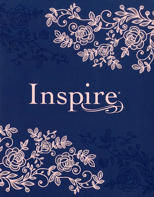 NLT Inspire Bible-Navy LeatherLike Hardcover