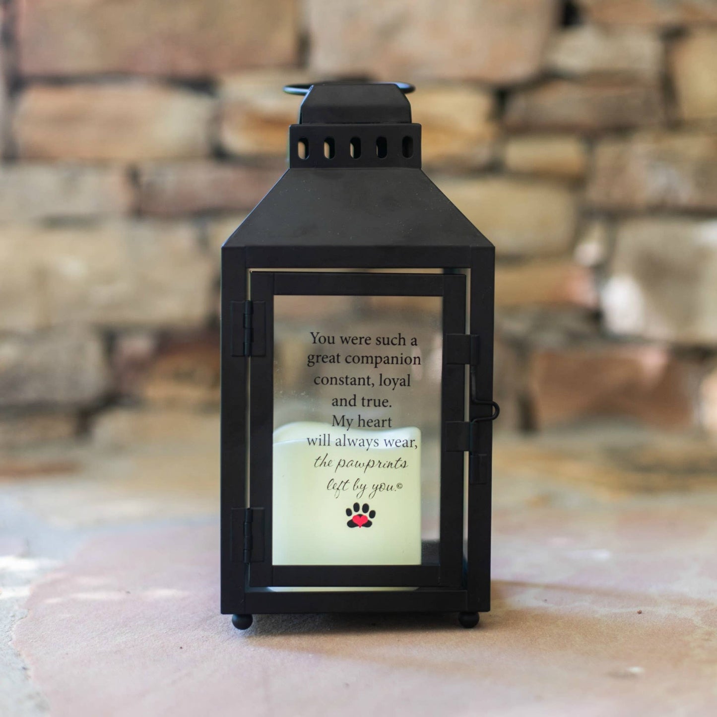 Pawprints Left By You Memorial Pet Loss Lantern 6068