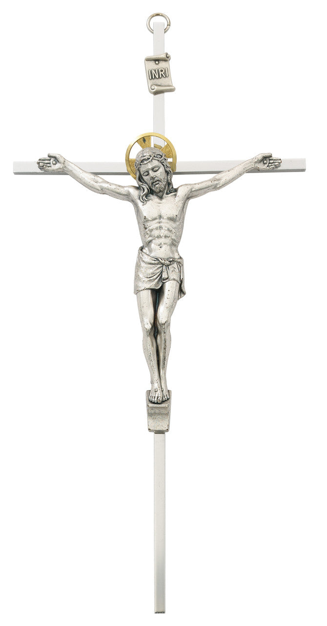 10" ALL SILVER CRUCIFIX