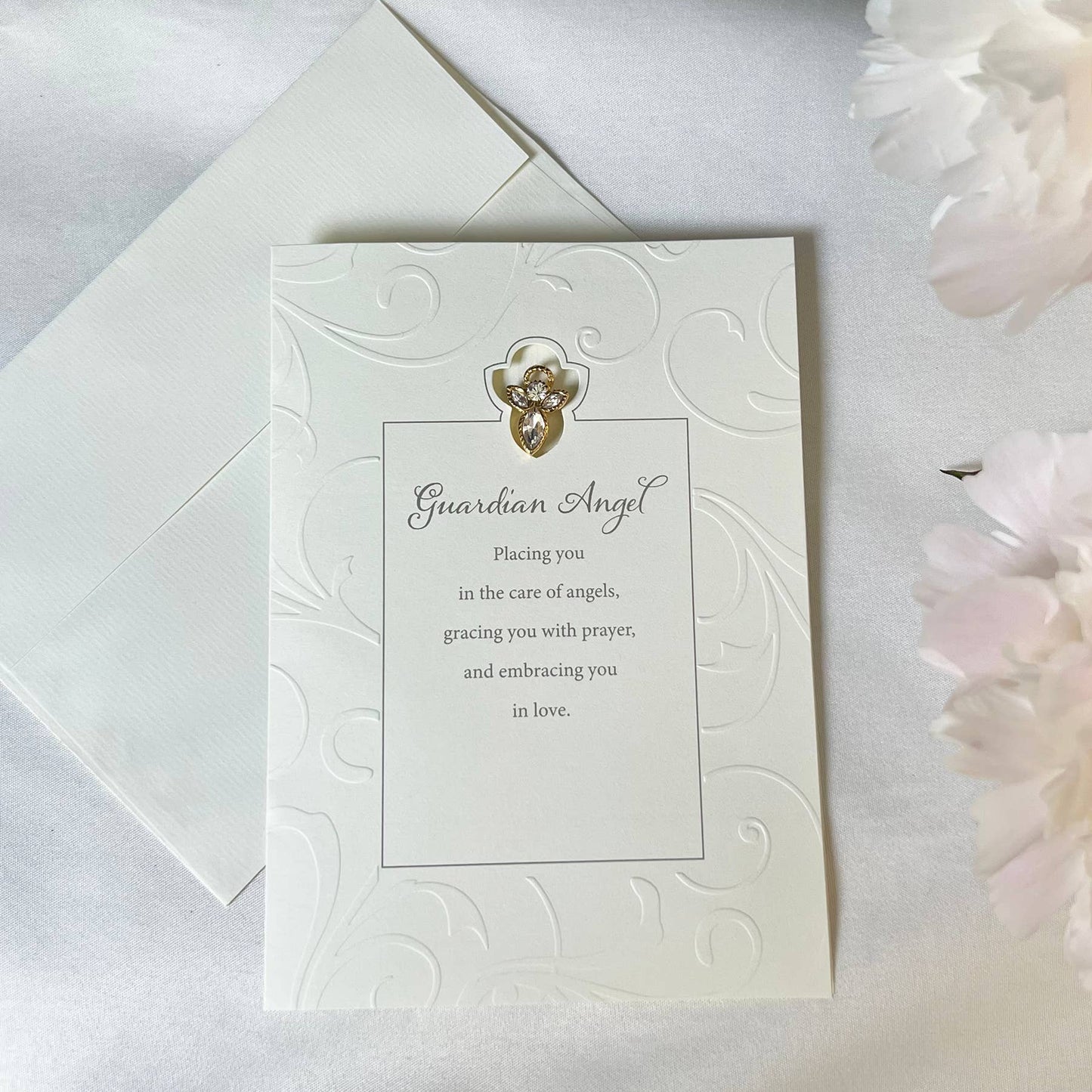 Guardian Angel Greeting Card with Pin