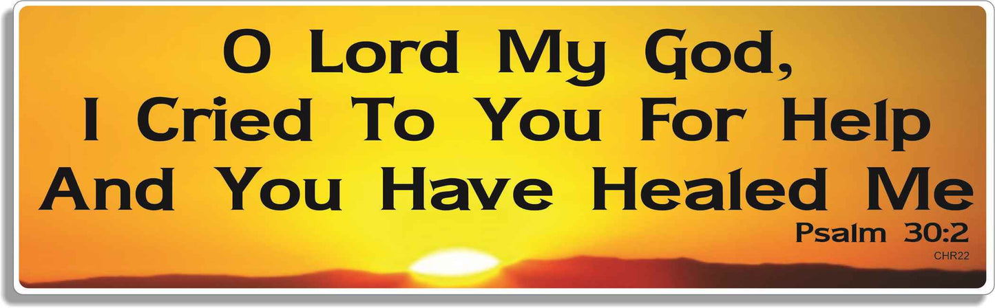 Psalm 30:2 - Christian Bumper Sticker, Car Magnet
