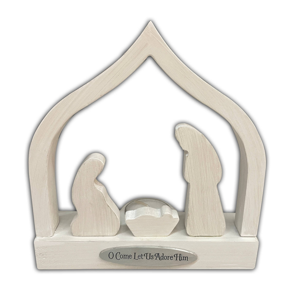 O Come Let Us Adore Him Candle Holder
