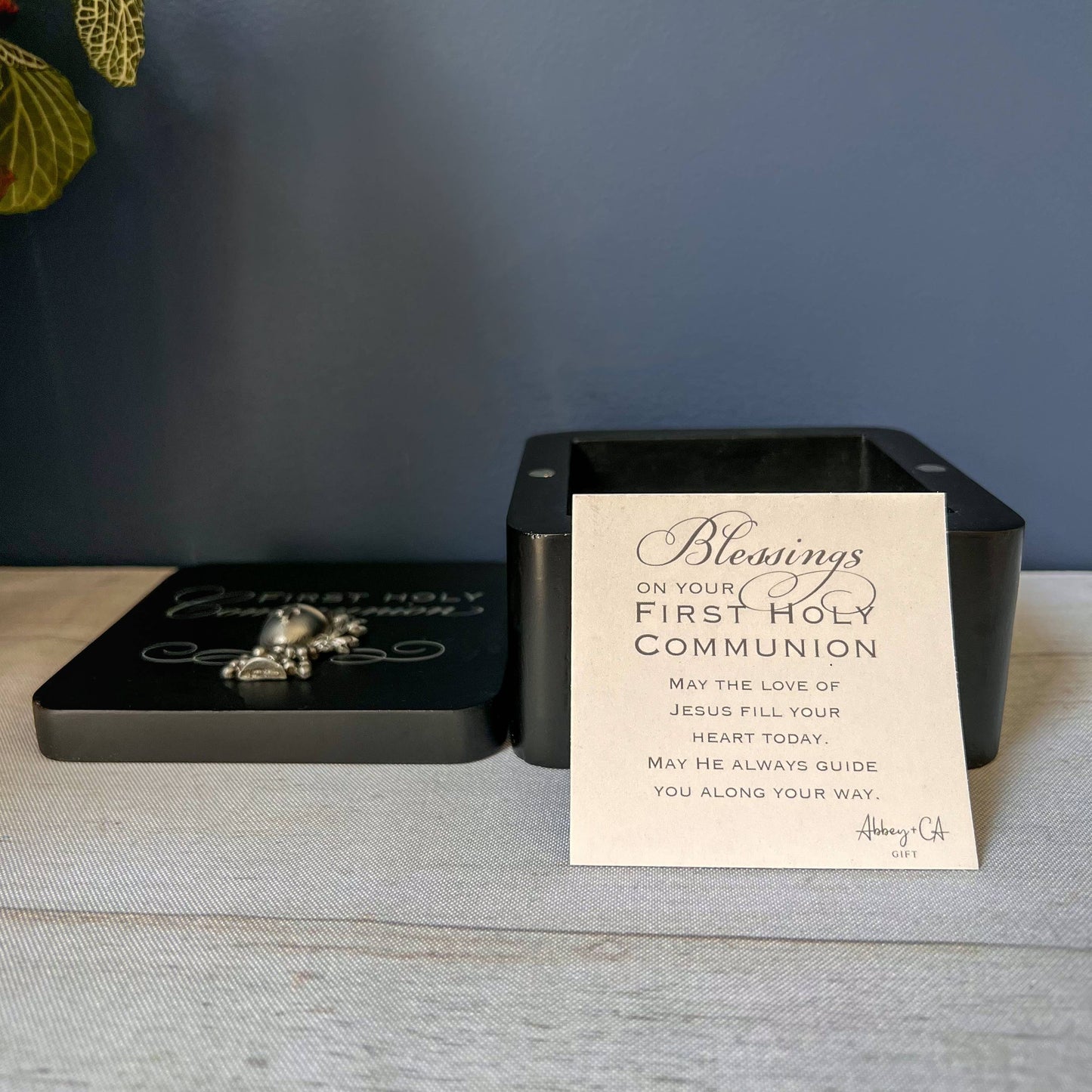 Communion Black Keepsake Box