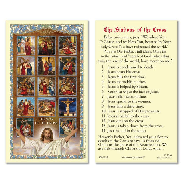Holy Card - Laminated - Stations Of The Cross