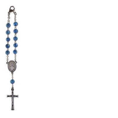 Sapphire Bead Car Rosary