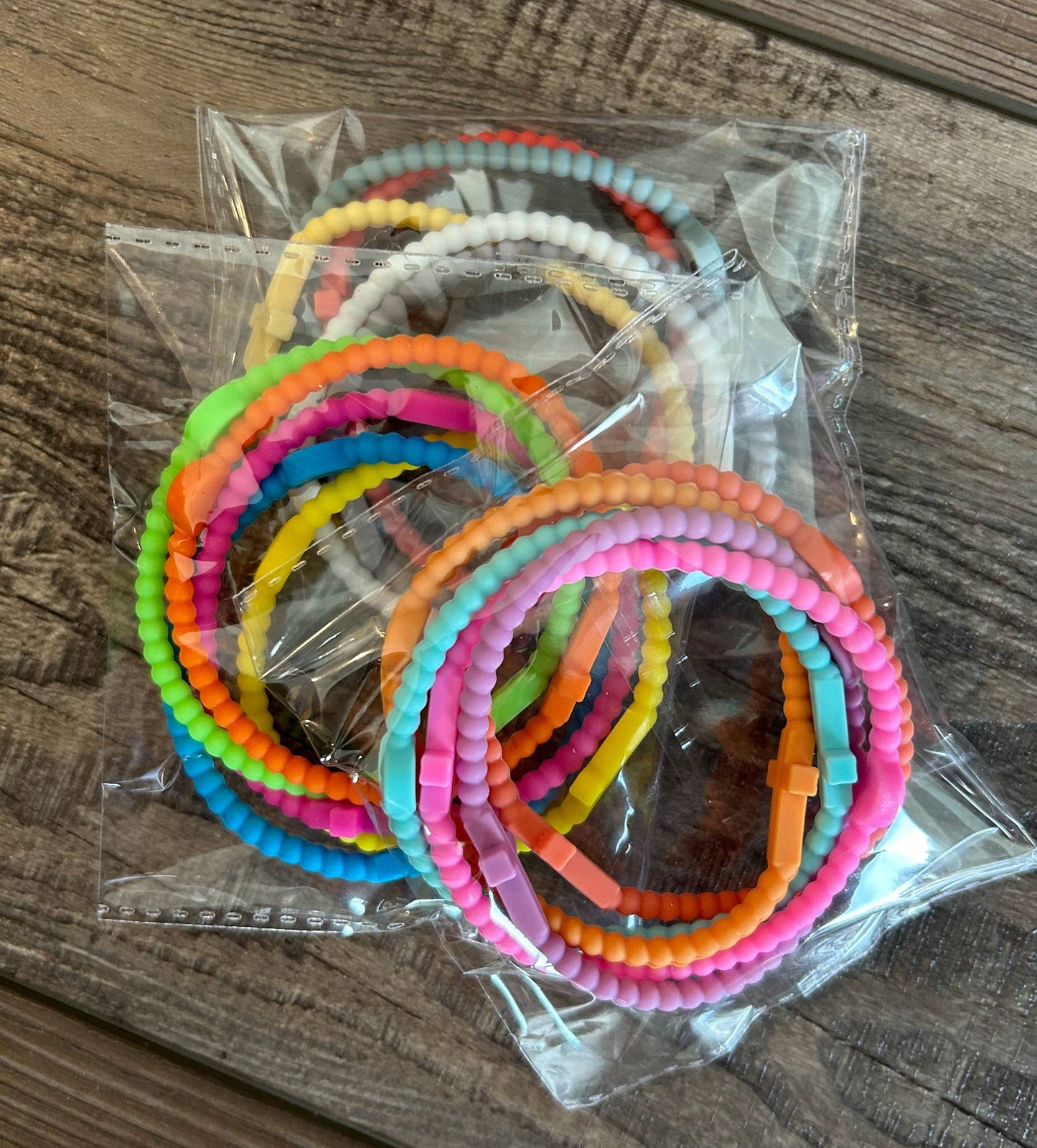 Silicone Cross Bracelet Set of 5