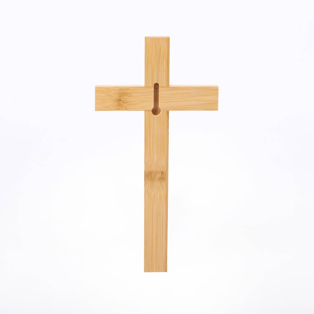Wall Cross 10" Bamboo
