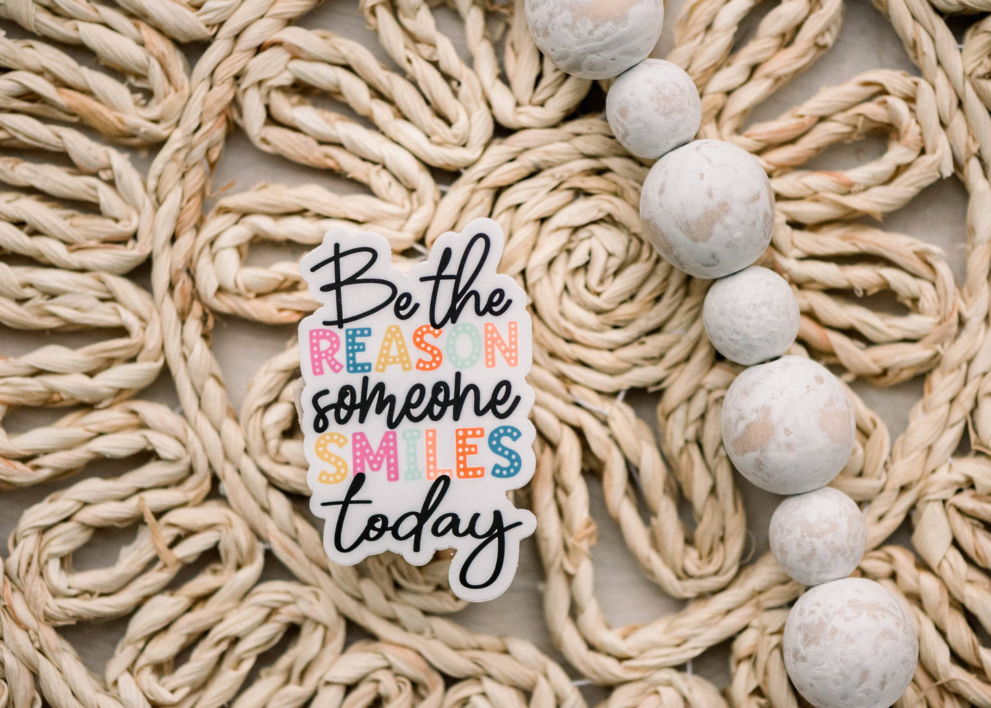 Be The Reason Someone Smiles Today Vinyl Sticker, 3x3 in