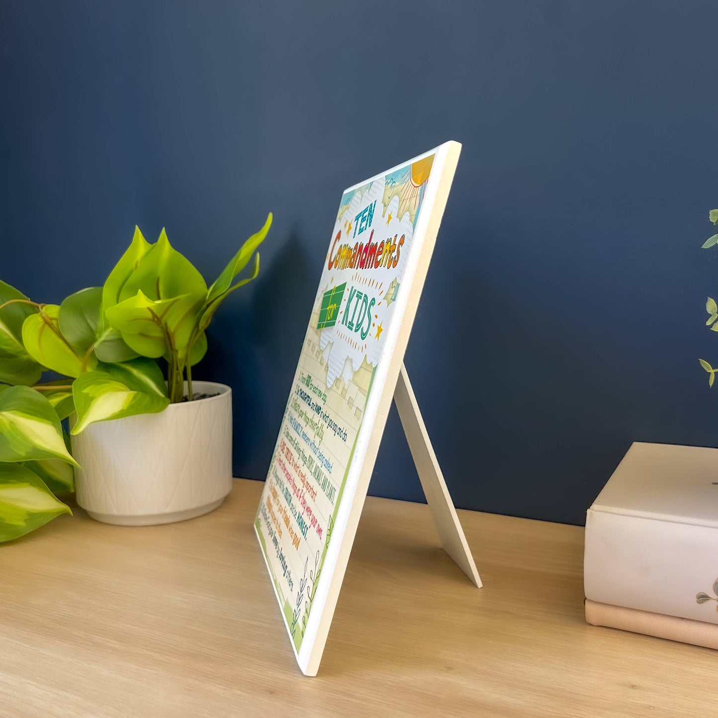 Ten Commandments for Kids Plaque