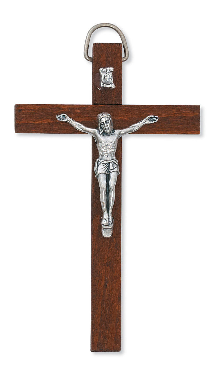 4" DARK BROWN CRUCIFIX