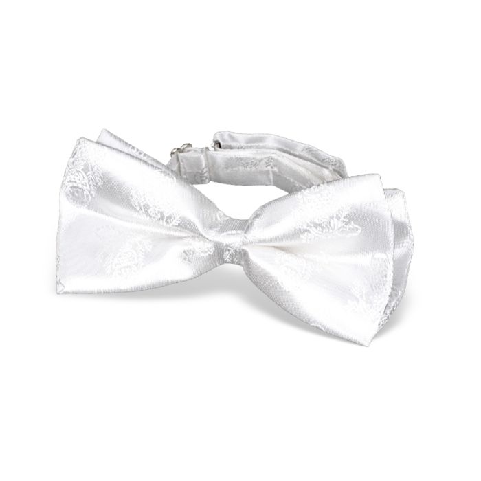 5" White Clip on First Communion Bow Tie