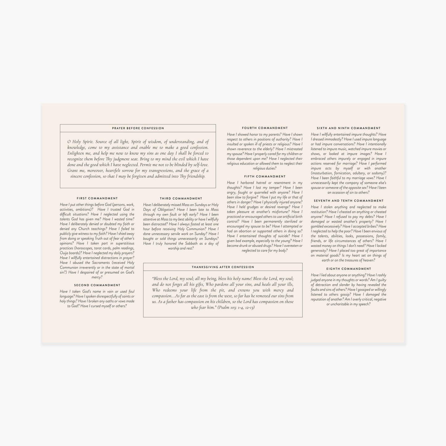 Examination of Conscience Notepad