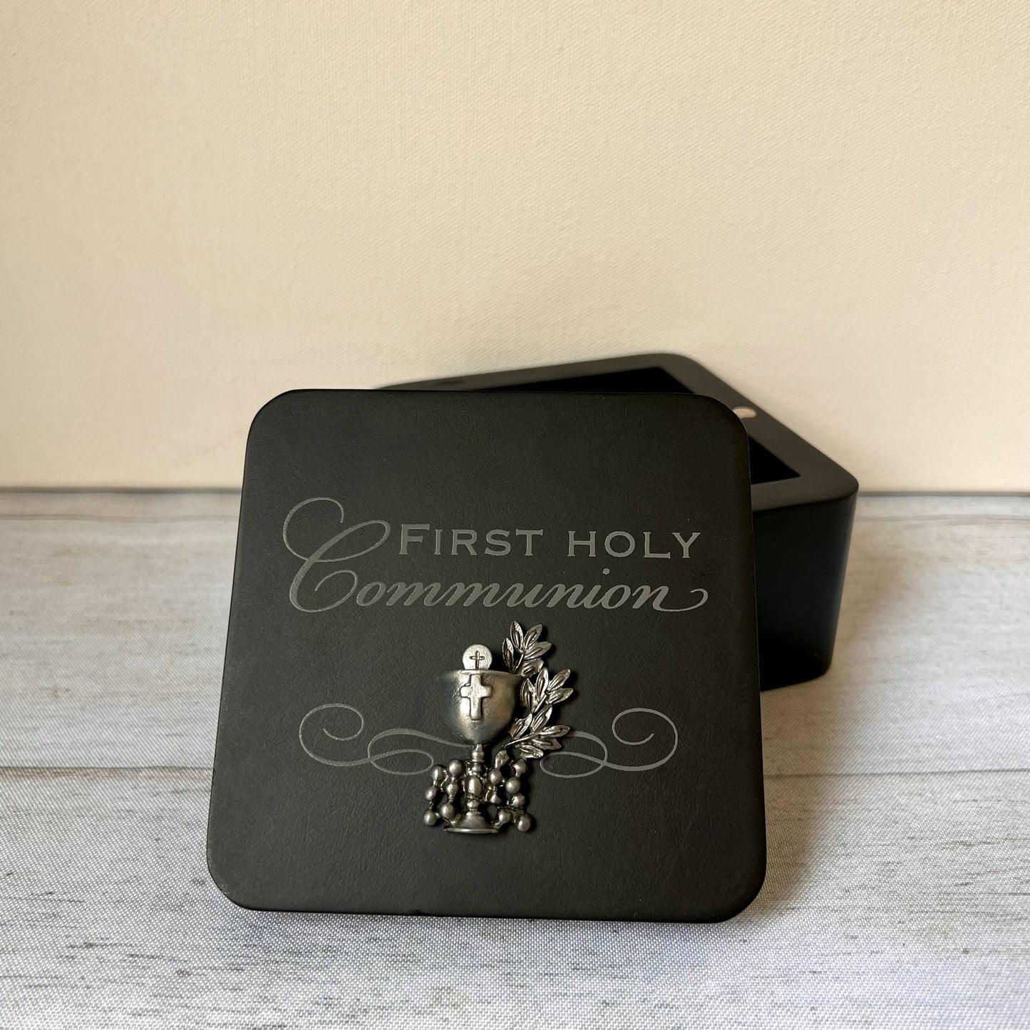 Communion Black Keepsake Box