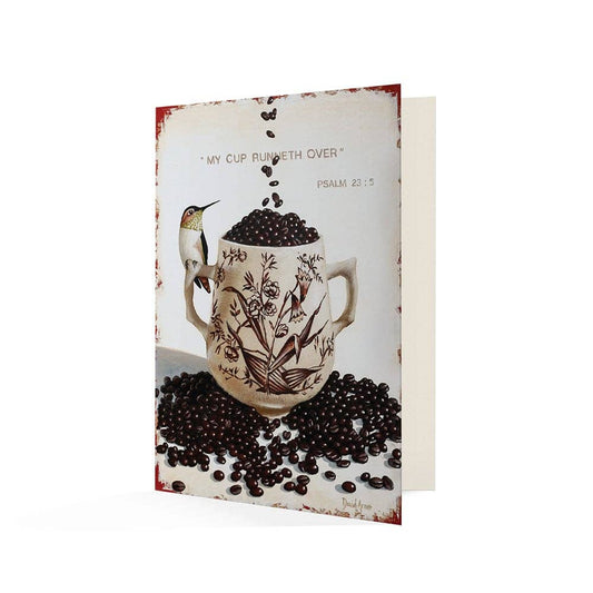 “My Cup Runneth Over” (Coffee Beans) Notecards