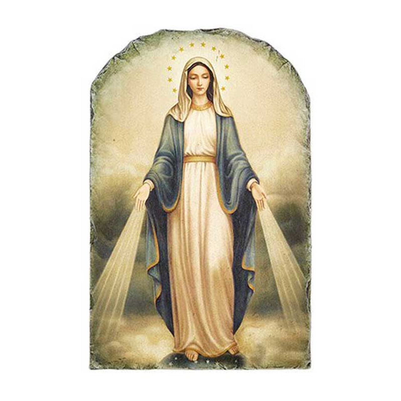 Arched Tile Plaque with Stand - Our Lady of Grace