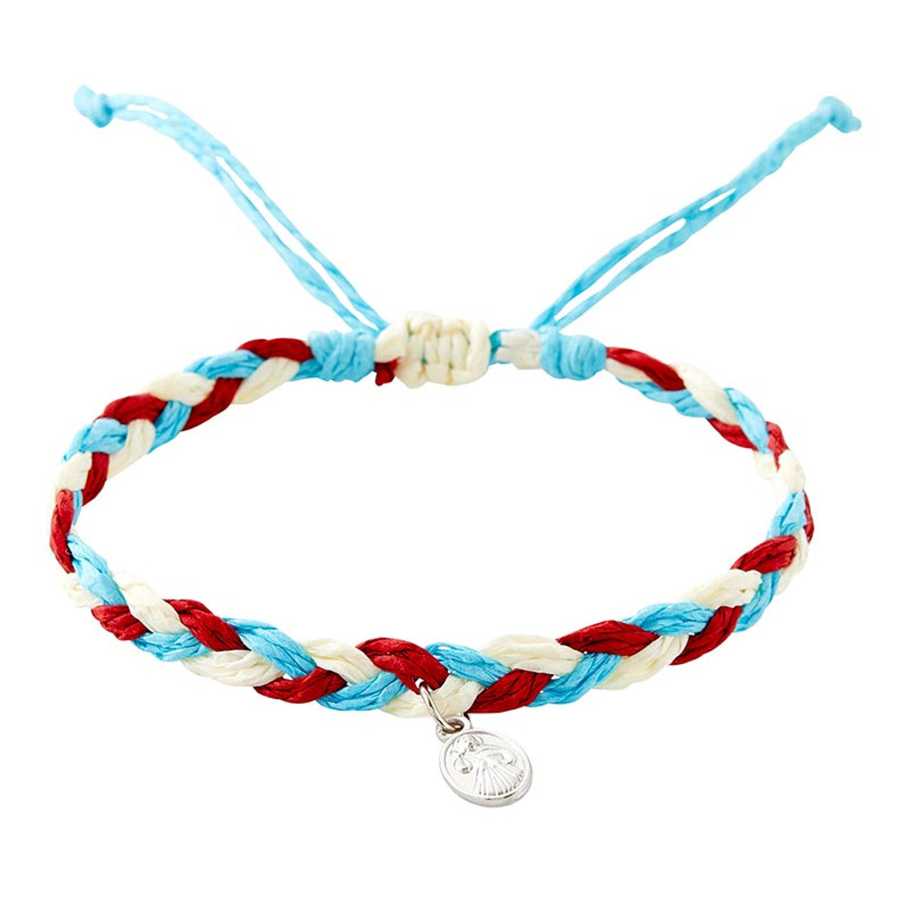 Divine Mercy Dangle Braided Bracelet