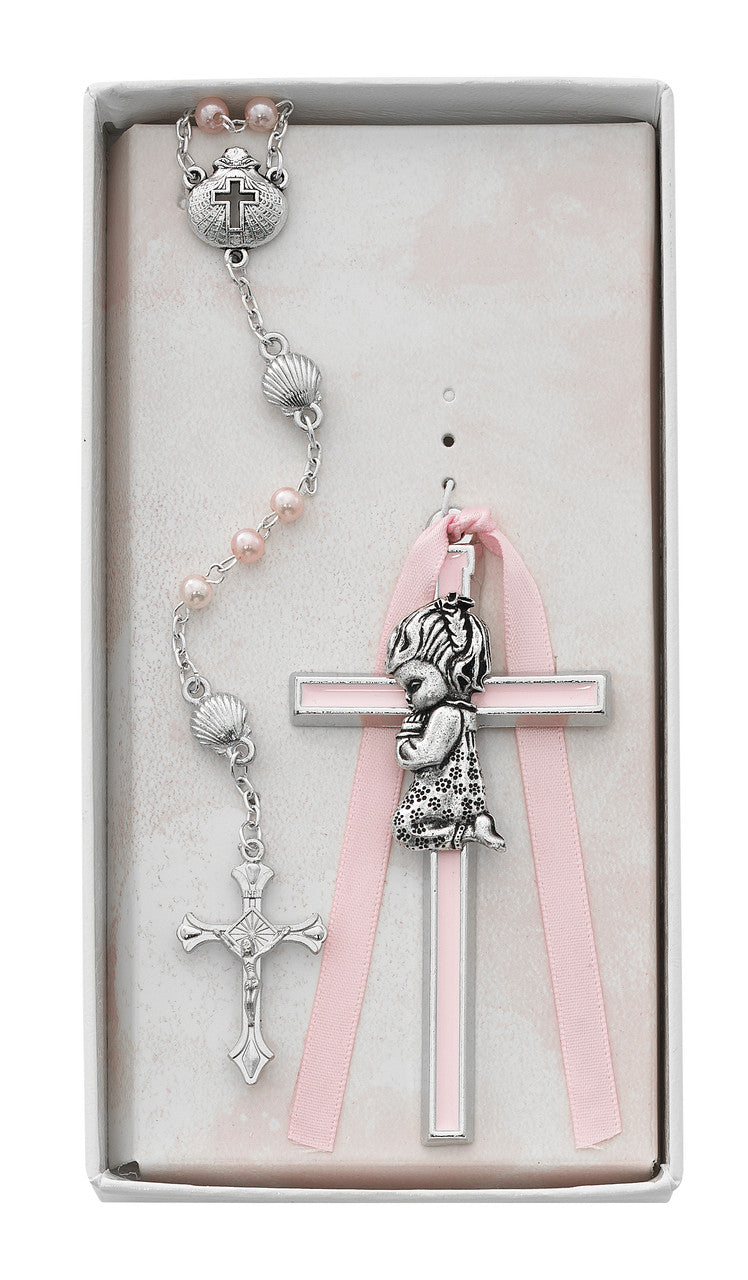 CROSS & SHELL ROSARY SET