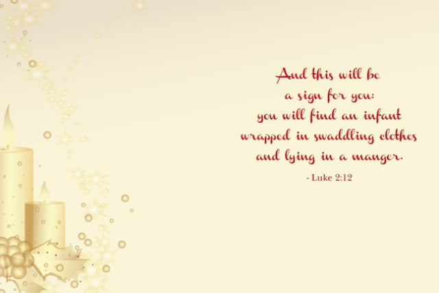 Christmas Card - Set of 12 (Luke 2:12)