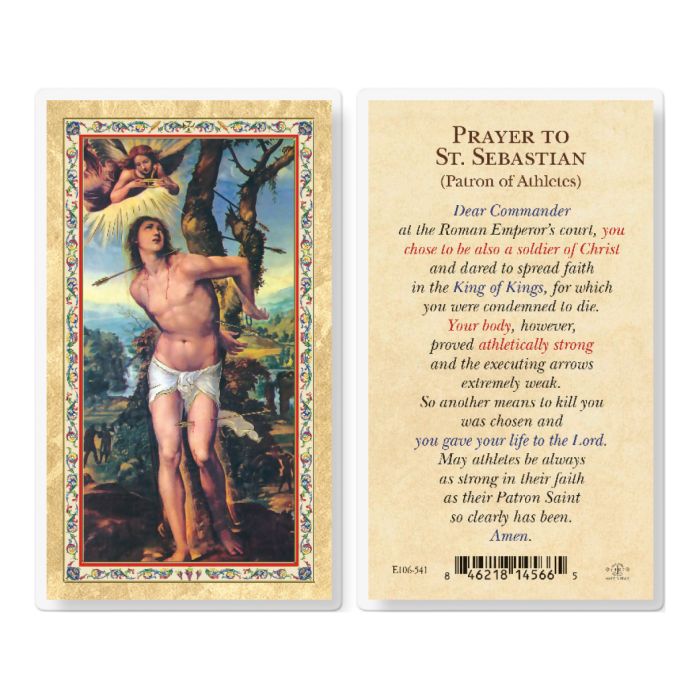 Holy Card - Laminated - Sebastian