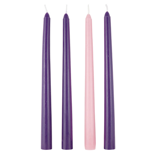 10" Advent Taper Candle Set