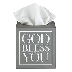 Square Tissue Box Cover - God Bless You