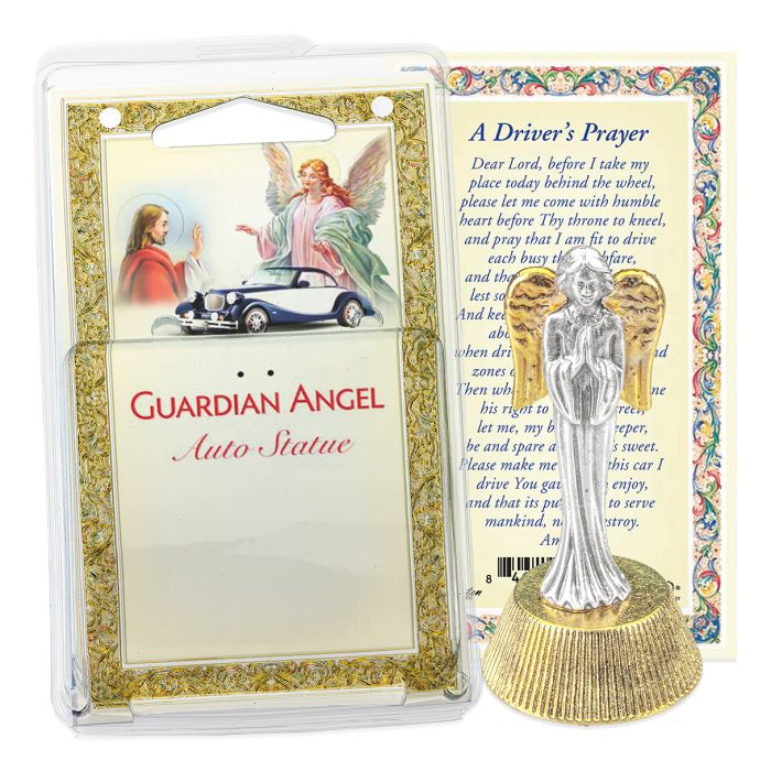 Guardian Angel Auto Statue with Prayer Card