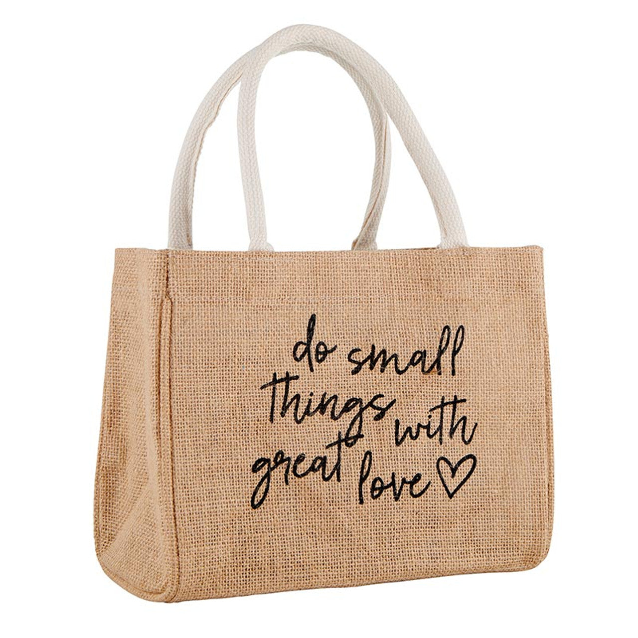 do small things with great love - Jute Tote Bag