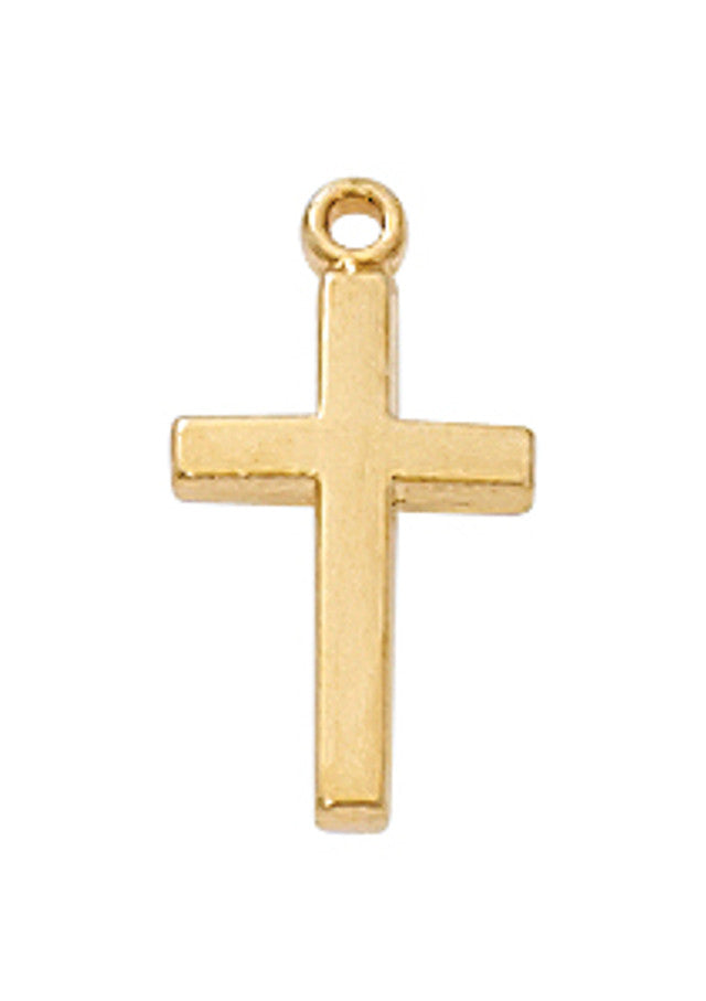 Gold over SS Cross 16-18" chain